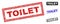 Grunge TOILET Textured Rectangle Watermarks