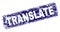 Grunge TRANSLATE Framed Rounded Rectangle Stamp