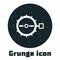 Grunge Trap hunting icon isolated on white background. Monochrome vintage drawing. Vector