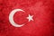 Grunge Turkey flag. Turkish flag with grunge texture.