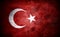 Grunge Turkish flag