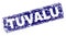 Grunge TUVALU Framed Rounded Rectangle Stamp