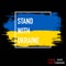 Grunge Ukrainian flag with square