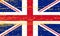 Grunge Union Jack. Flag of United Kingdom. Vector