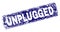 Grunge UNPLUGGED Framed Rounded Rectangle Stamp