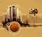 Grunge urban basketball background