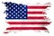 Grunge USA flag. American flag with grunge texture. Brush stroke