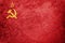 Grunge USSR flag. Soviet Union flag with grunge texture.
