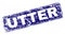 Grunge UTTER Framed Rounded Rectangle Stamp