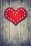 Grunge valentine background with red heart