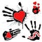Grunge Valentine design elements