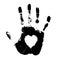 Grunge vector handprint