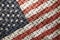 Grunge vintage American US flag over old metal