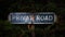 Grunge vintage blue Private privat Road notice sign