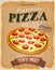 Grunge And Vintage Pepperoni Pizza Poster