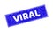 Grunge VIRAL Scratched Rectangle Stamp Seal