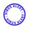 Grunge VIRUS ALERT Textured Round Rosette Stamp Seal