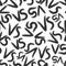 Grunge VS letters seamless pattern