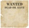 Grunge Wanted Dead or Alive Poster