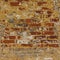 Grunge weathered brick wall red with gray white an