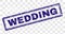 Grunge WEDDING Rectangle Stamp