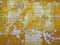 Grunge Yellow Painted Old Brick Wall