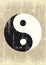 Grunge yin yang