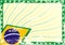 Grungy brazilian flag background