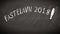 Grungy chalkboard with Fastelavn 2018