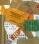 Grungy collage of paper mail items