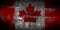 Grungy Flag of Canada on stone texture background closeup