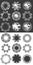 Grungy geometric shape digital stamps