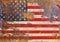 Grungy USA flag, stars and stripes, distressed and rough