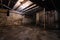 Grungy warehouse basement