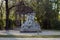 â€œGruppo del Silenoâ€ statue by J.B. Boudard in the Ducal Park in Parma, Italy