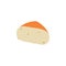 gruyere cheese colored icon. Signs and symbols can be used for web, logo, mobile app, UI, UX