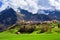 Gruyeres medieval town, Alps mountains, Switzerland