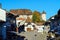 Gruyeres, Switzerland - October 18, 2017: Medieval castle and old houses