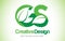 GS Green Leaf Letter Design Logo. Eco Bio Leaf Letter Icon Illus