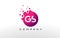 GS Letter Dots Logo Design with Creative Trendy Bubbles.