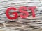 GST acrylic word letters.Slightly defocused and close up shot
