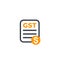 GST, goods and service tax, payroll icon on white