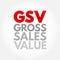 GSV Gross Sales Value - value of all of a business\\\'s sales transactions over a specified period of time