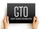 GTO Group Training Organisation - hires apprentices and trainees and places them with host employers, acronym text on card