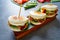Gua bao meat and chicken asian food
