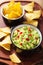 Guacamole with avocado, lime, chili and tortilla chips