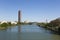 Guadalquivir river and contemporary Seville landmarks