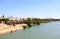 Guadalquivir River through Seville, Spain