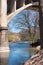 Guadalupe River as it flows under I35 bridge