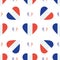Guadeloupe flag patriotic seamless pattern.